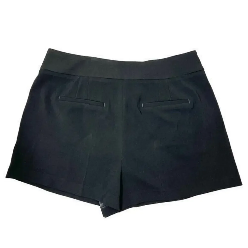 Express Stylist Super High-Rise Shorts Plus Sz 16 Black Pleated Dressy Goth NEW!